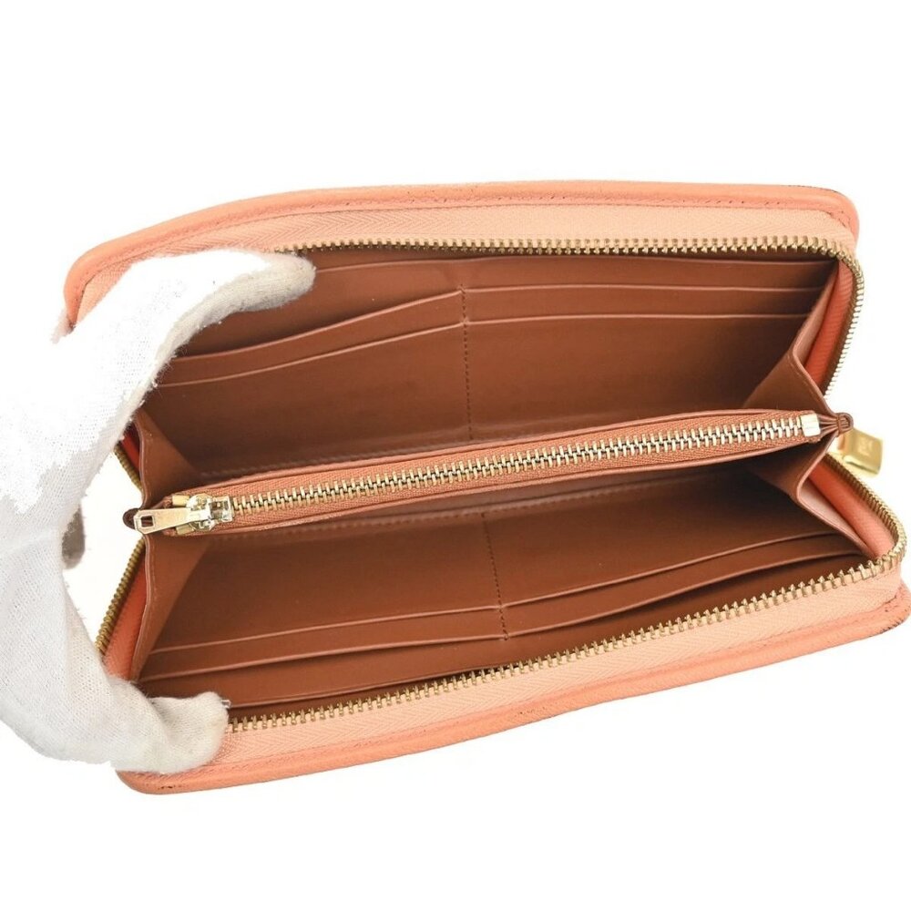 LOEWE Anagram Zipper Around Long Wallet Leather Brown Pink GHW Spain 31KB947 - Picture 9 of 14